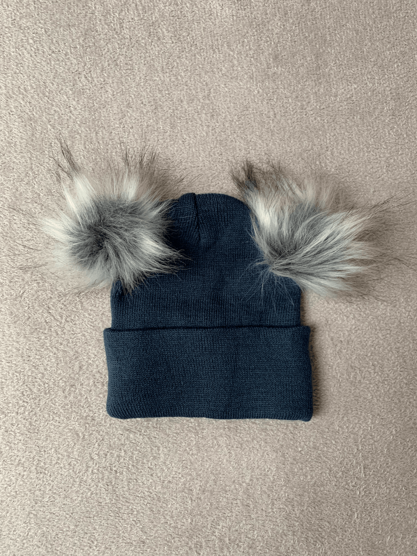 Himmelberg Baby - Pom Pom Baby/Kid's Beanie Hat, Newborn to 8 Years, Unisex: 0 - 6 Months / Grey