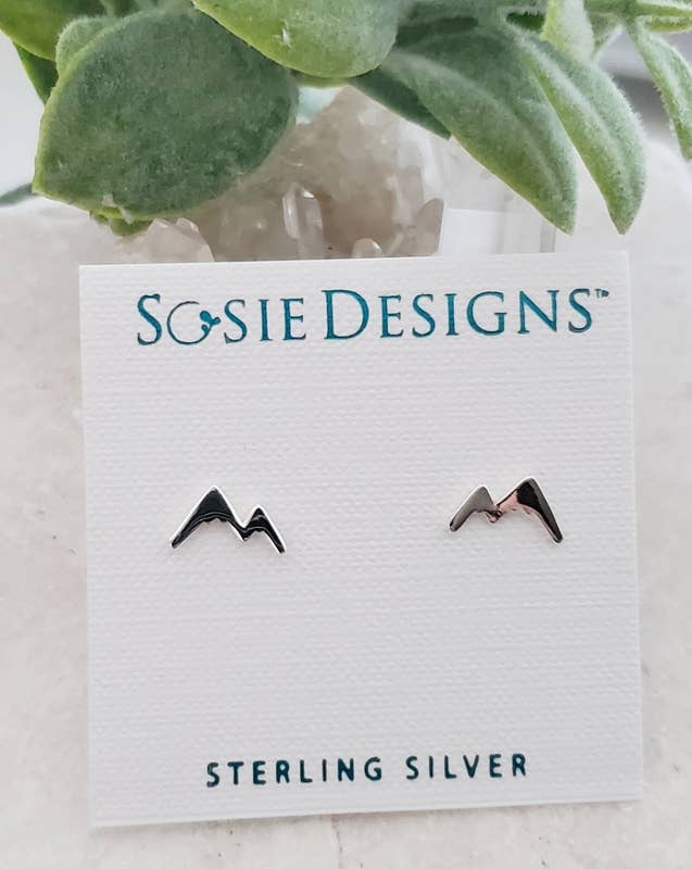 Sosie Designs - Silver Mountain Silhouette Studs