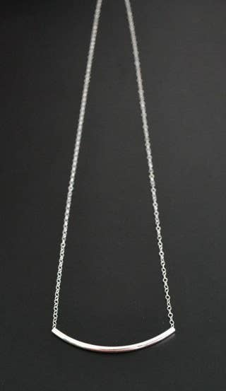Sosie Designs - Silver Curved Bar Necklace