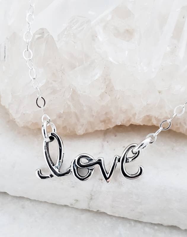 Sosie Designs - Cursive Love Necklace