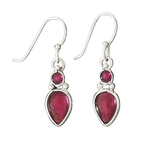 Tiger Mountain Jewelry - Fine Time Garnet & Sterling Silver Earrings