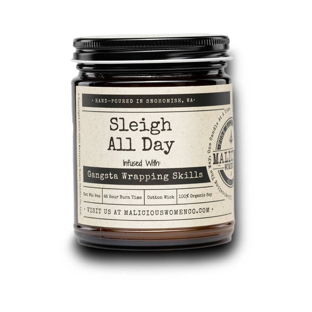 Malicious Women Candle Co - Sleigh All Day - Infused With: "Gangsta Wrapping Skills": Sugared Cranberry