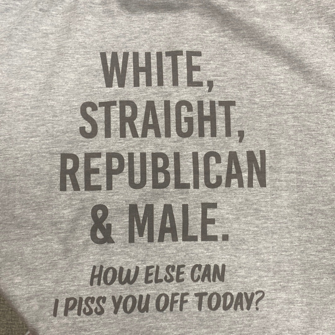 White Straight Republican and Male T-Shirt