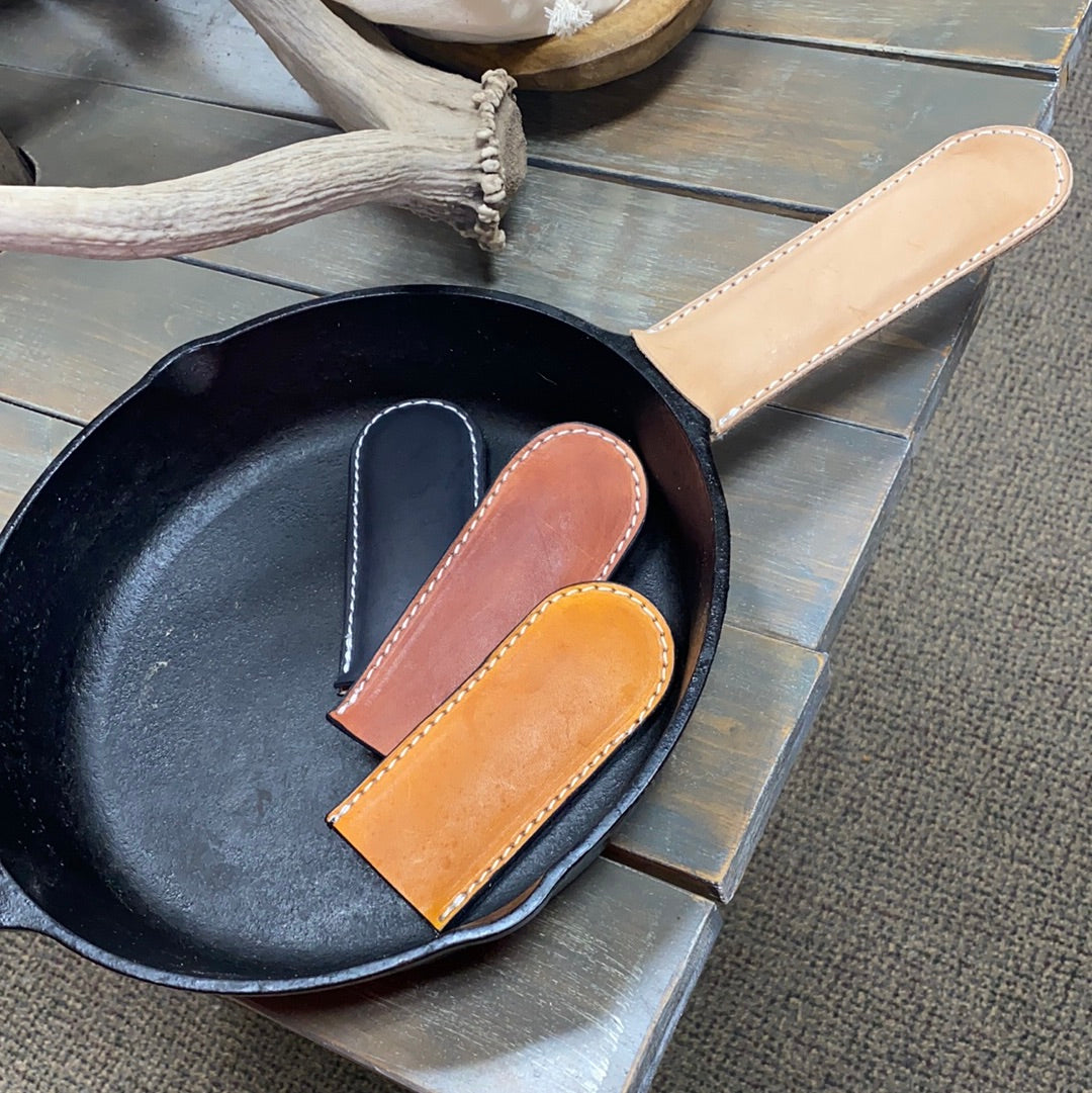 Leather Cast Iron Skillet Handle Covers Back Country Trading Post