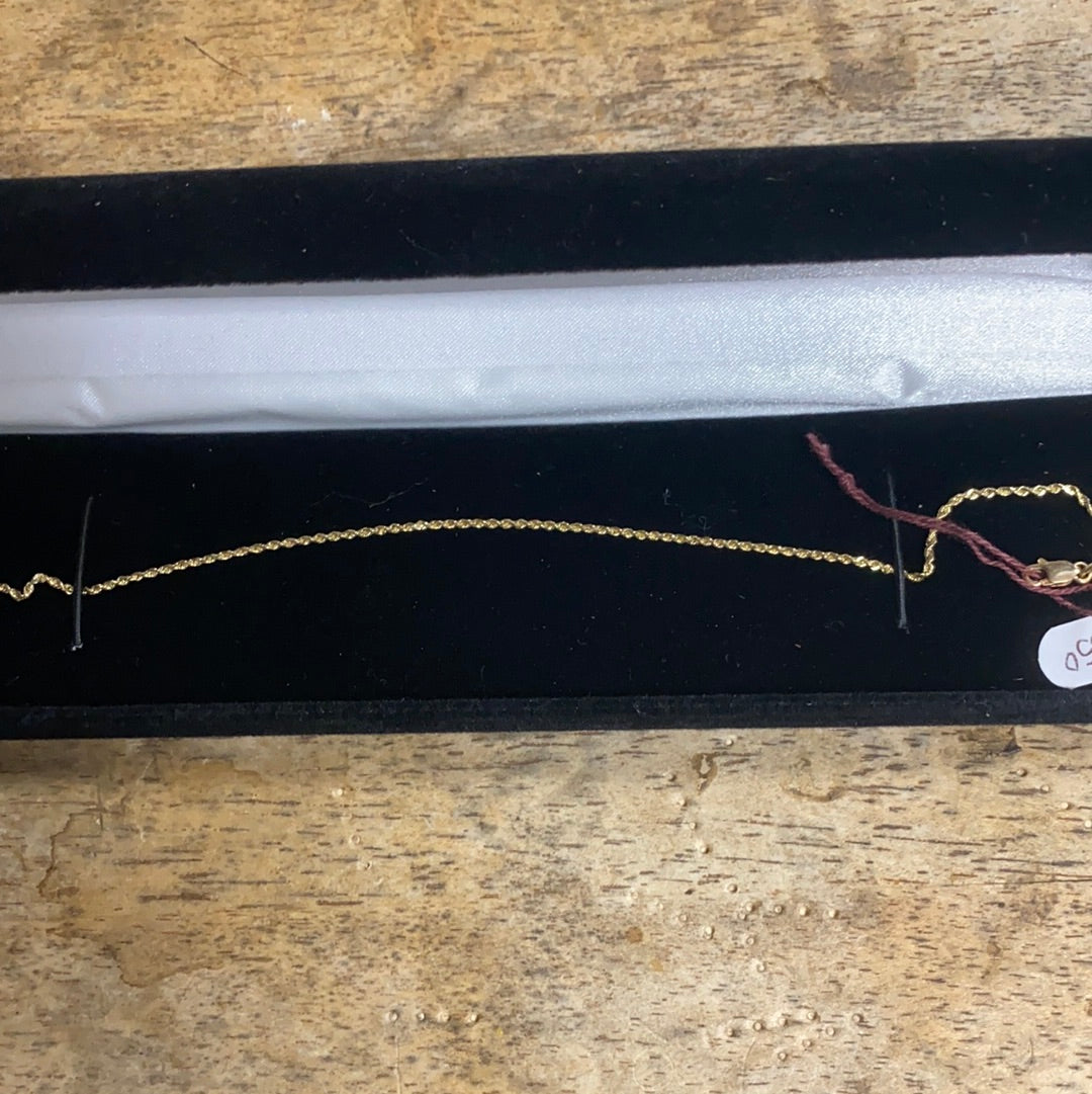 14kyg Rope Anklet Back Country Trading Post