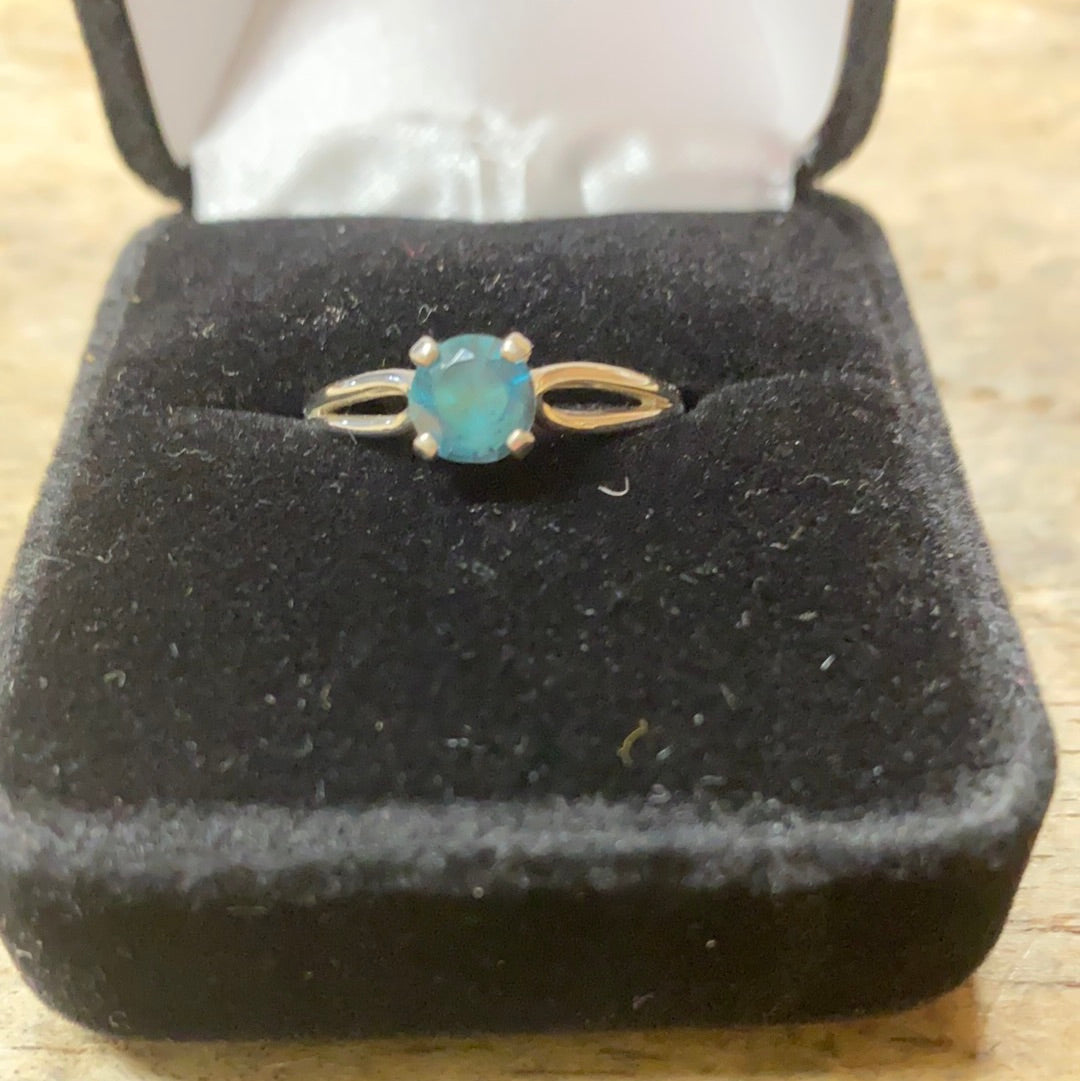 Sterling Silver w/ Simulated Blue Zircon Back Country Trading Post