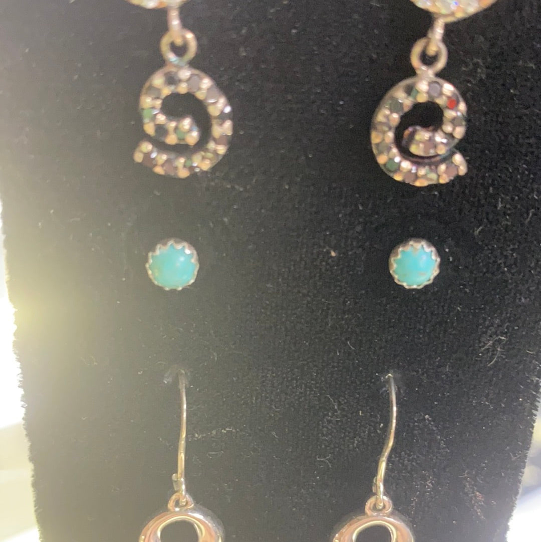 Sterling Silver and Turquoise studs Back Country Trading Post