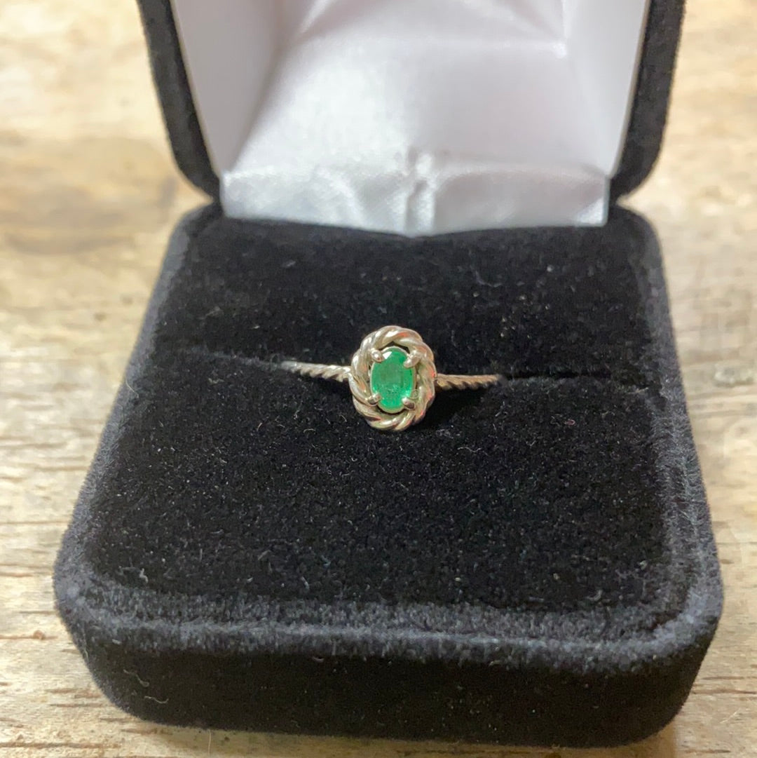 Sterling Silver and Genuine Emerald Ring Back Country Trading Post