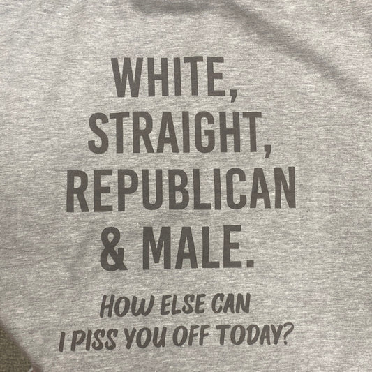 White, Straight, Republican & Male T-shirt