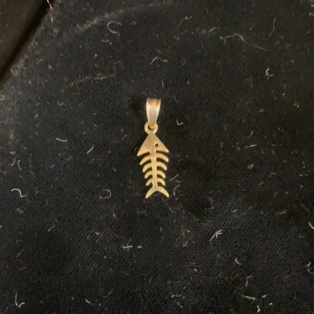 Sm Fish Skeleton Pendant  Back Country Trading Post